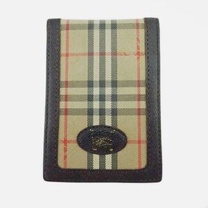 Burberry Canvas Classic Checkered Card ID Wallet Cardholder